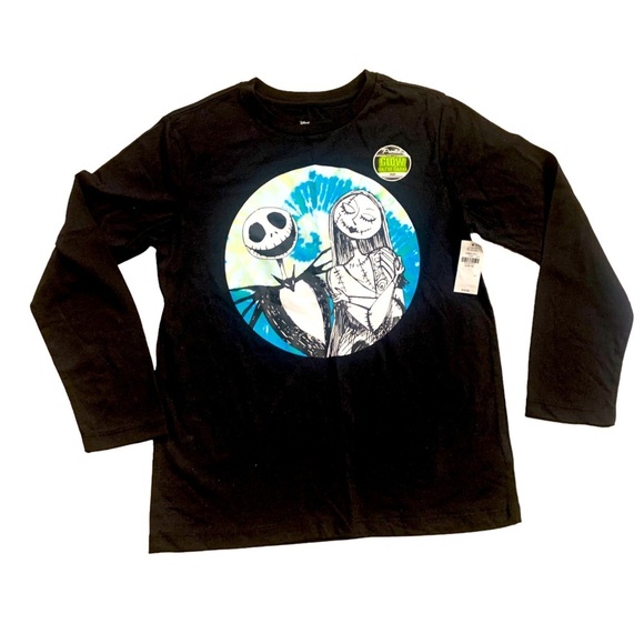 Disney | Tim Burtons The Nightmare Before Christmas Size Large Black Long Sleeve - Picture 1 of 9